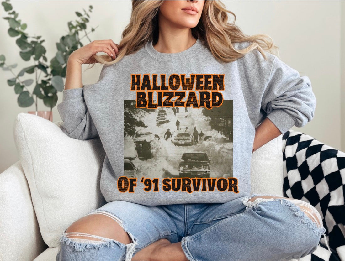 Halloween Blizzard Of ‘91 Survivor Sweatshirt