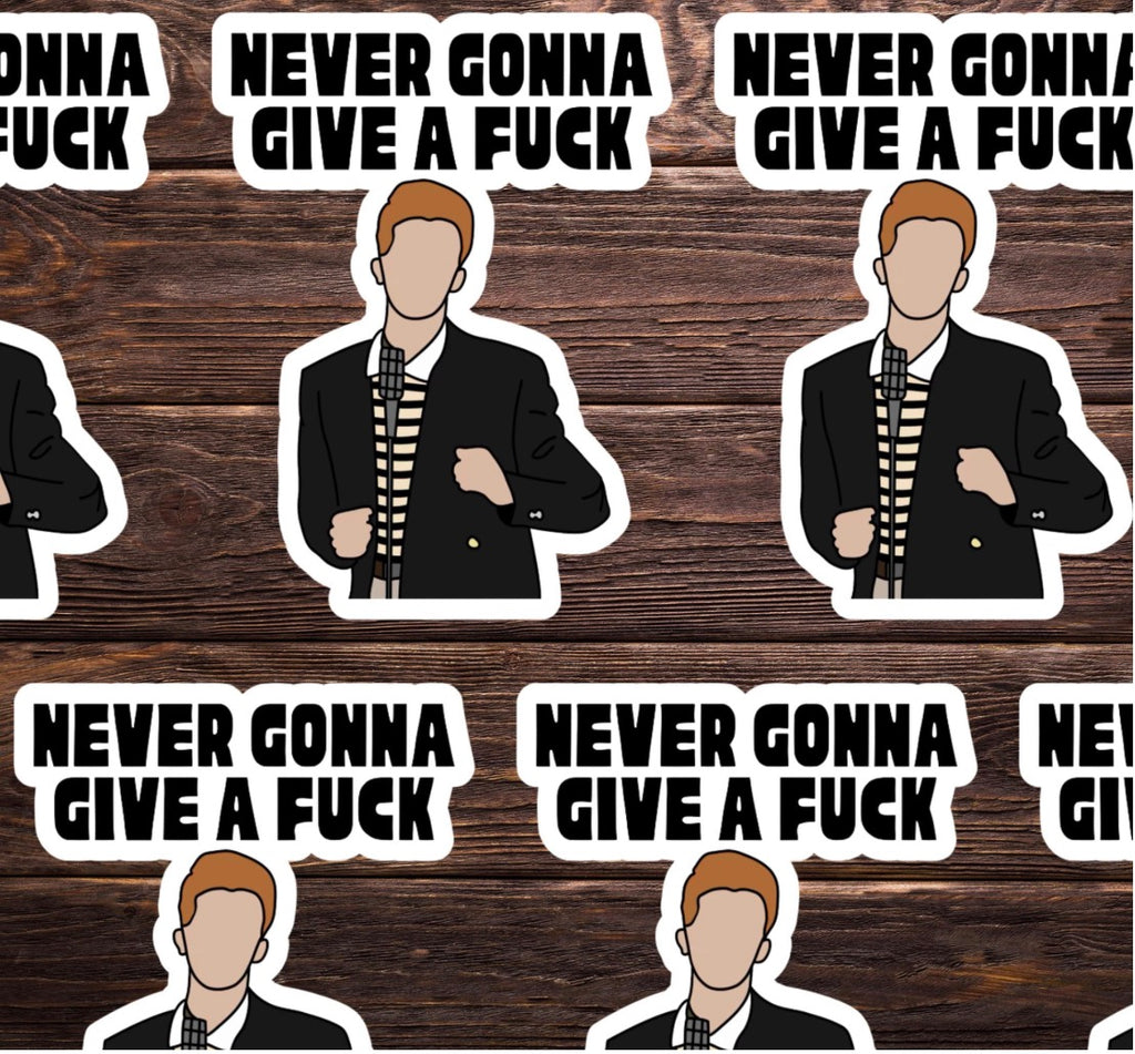 Never Gonna Give A Fuck Vinyl Sticker