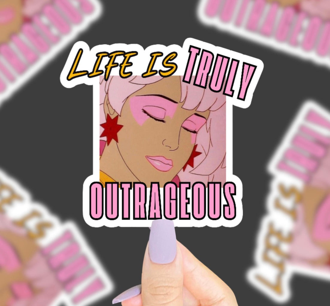 Jem And The Holograms Truly Outrageous Vinyl Sticker