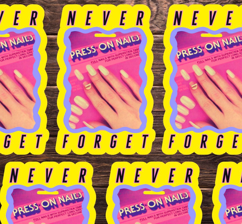 Press On Nails Vinyl Sticker