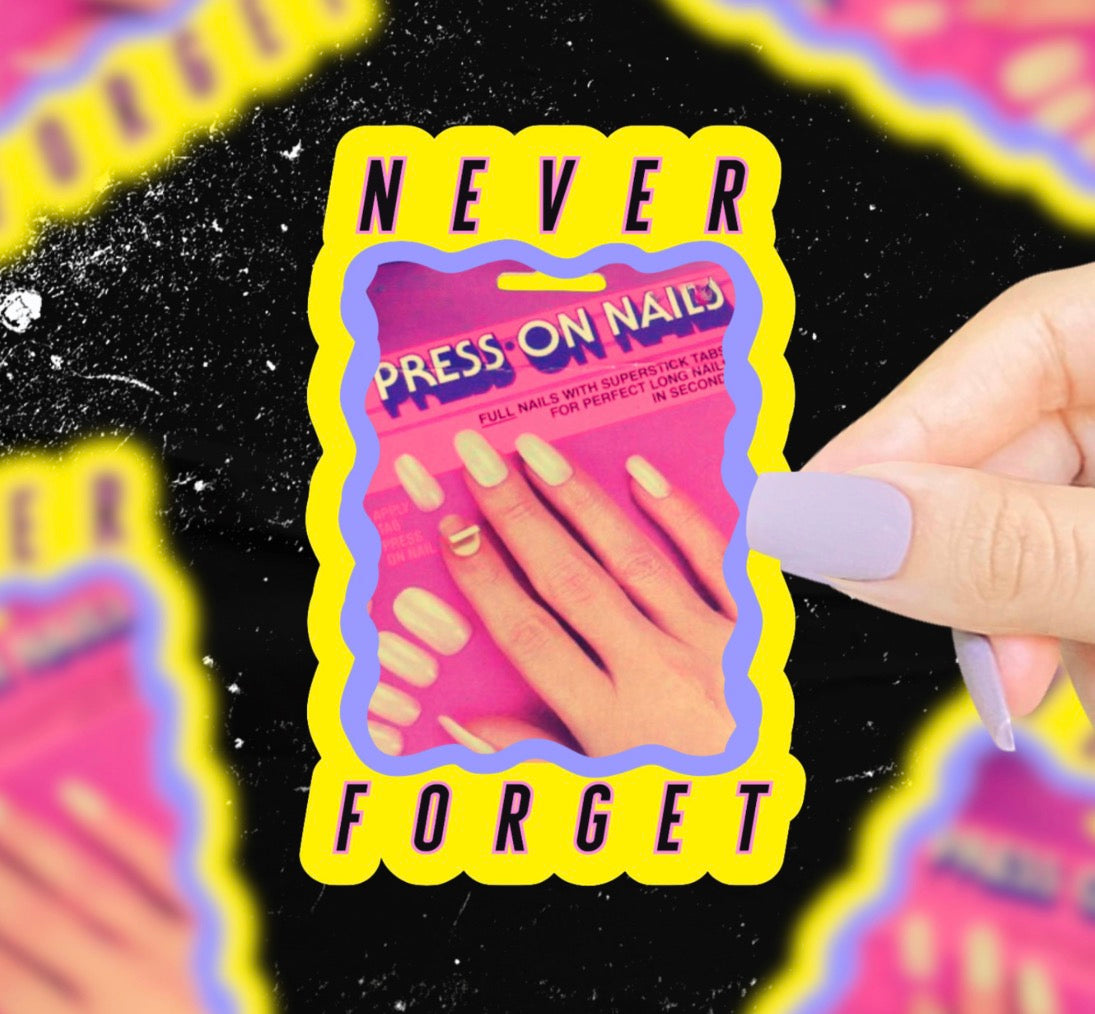 Press On Nails Vinyl Sticker