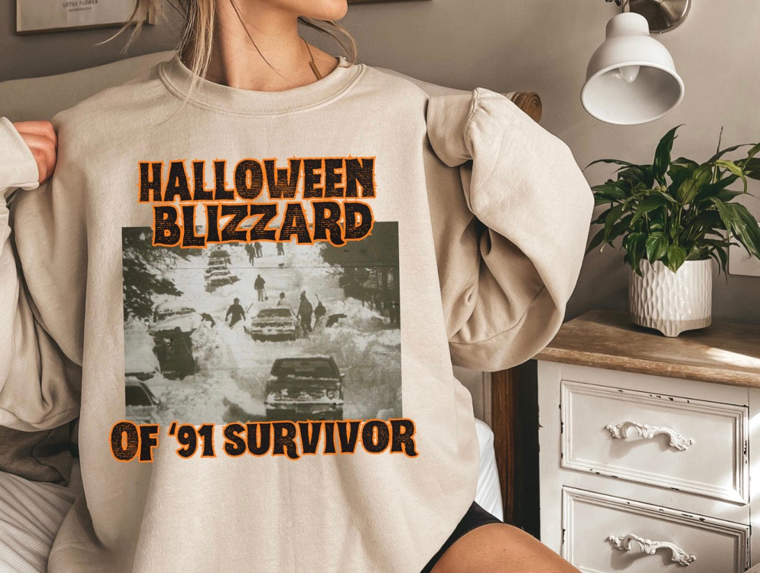Halloween Blizzard Of ‘91 Survivor Sweatshirt