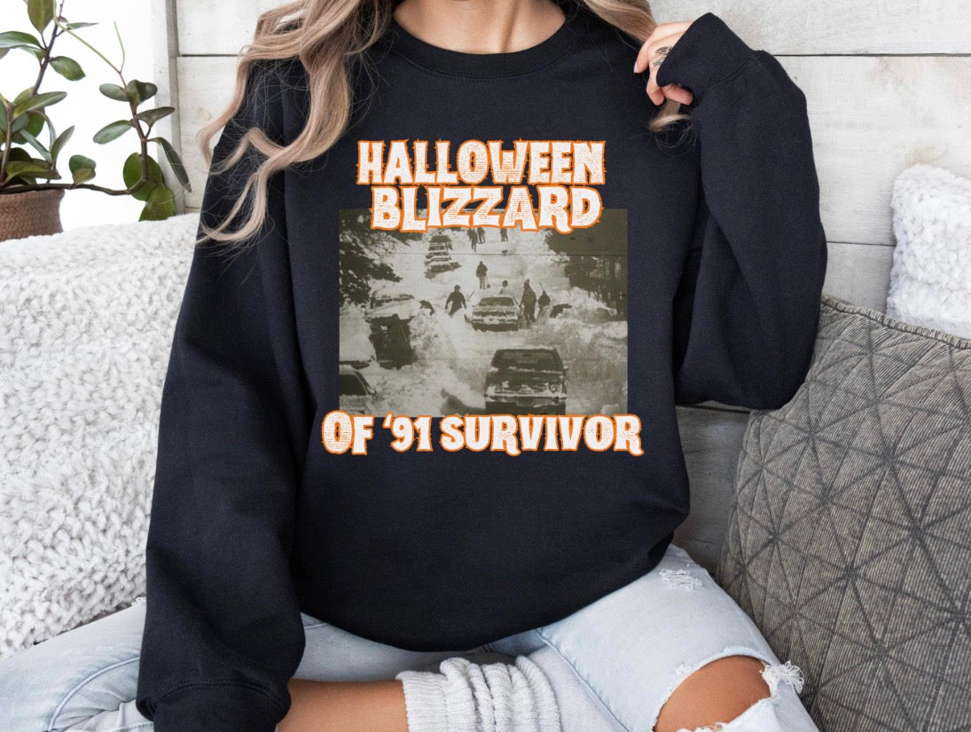 Halloween Blizzard Of ‘91 Survivor Sweatshirt