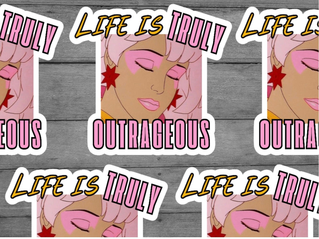 Jem And The Holograms Truly Outrageous Vinyl Sticker