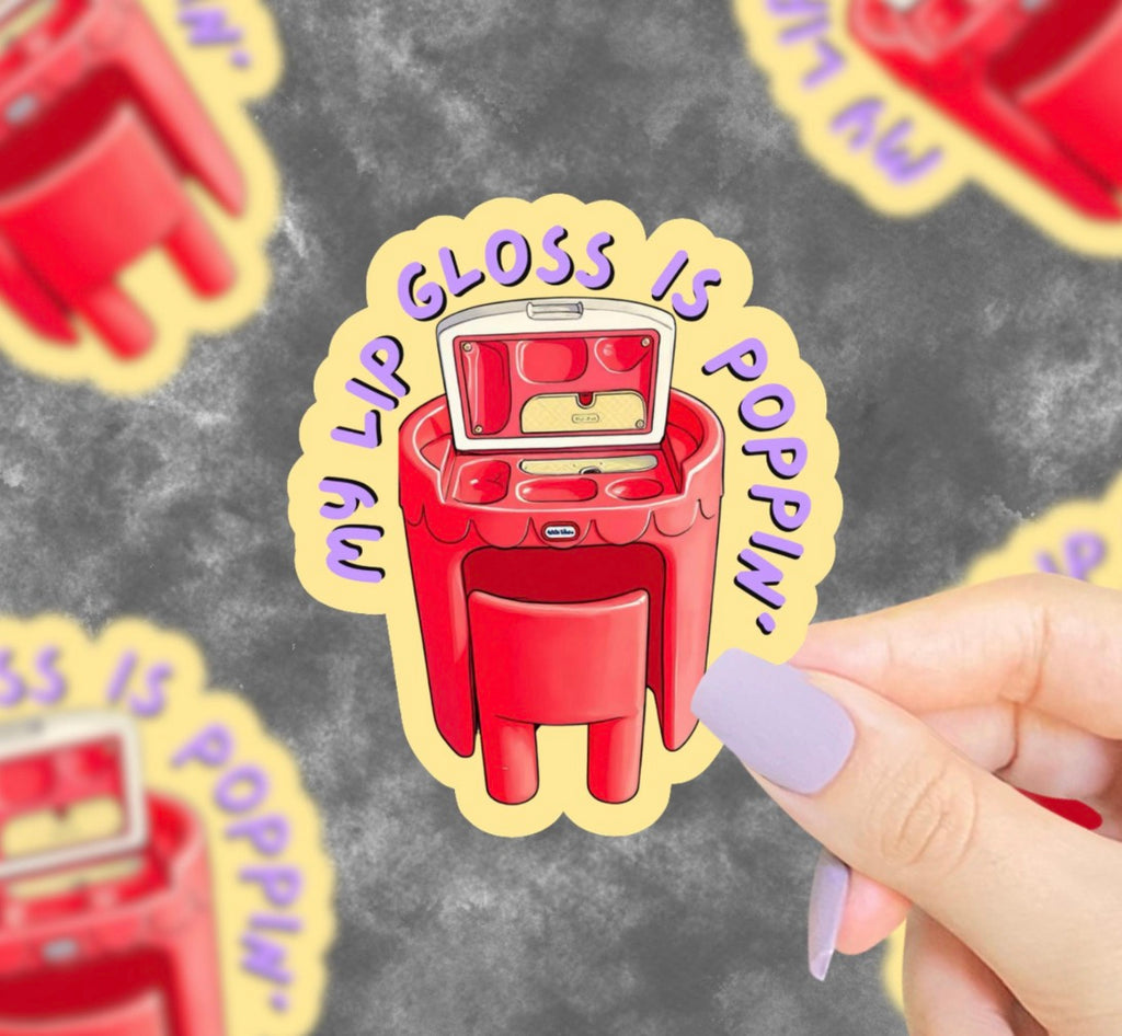 My Lip Gloss Is Poppin Vinyl Sticker