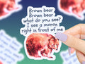 Brown Bear Vinyl Sticker