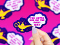 Genie In A Bottle Vinyl Sticker