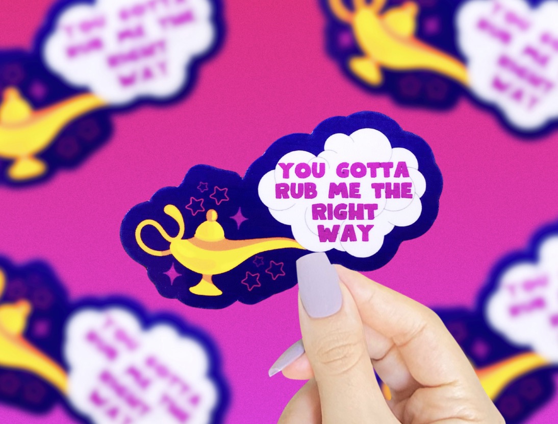 Genie In A Bottle Vinyl Sticker