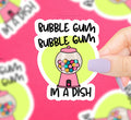Bubble Gum Bubble Gum In A Dish Vinyl Sticker