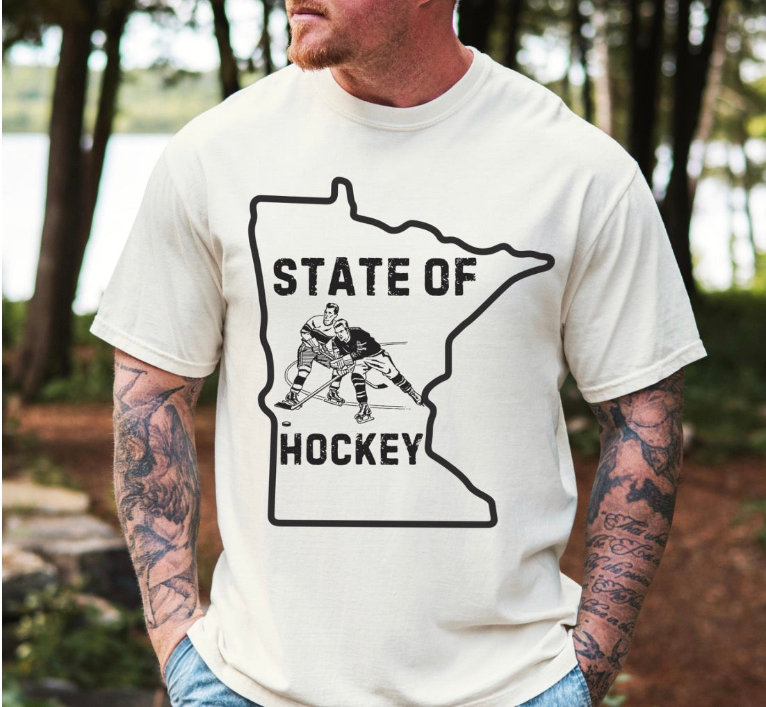 Minnesota State Of Hockey Tshirt