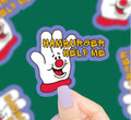 Hamburger Help Me Vinyl Sticker
