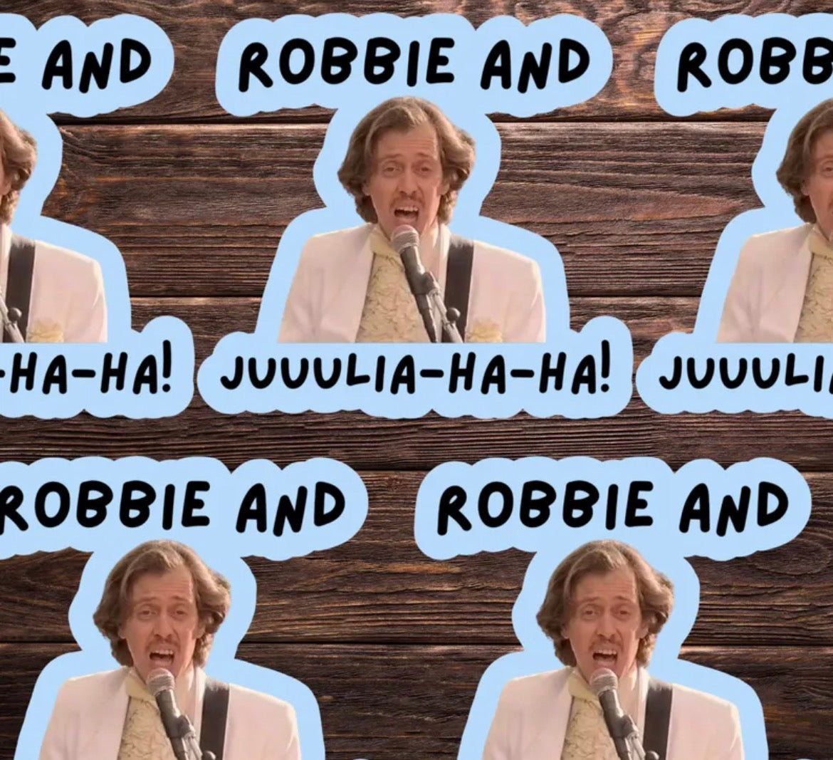 Robbie And Julia Vinyl Sticker