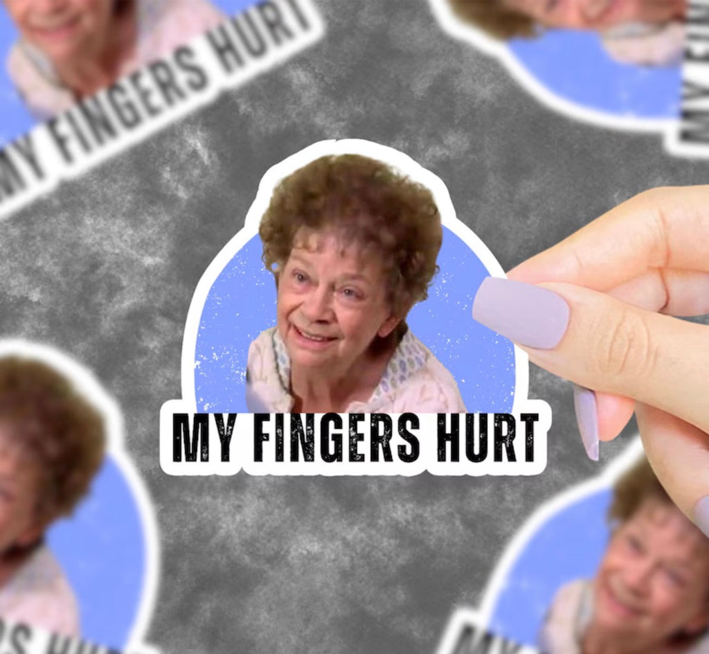 My Fingers Hurt Vinyl Sticker