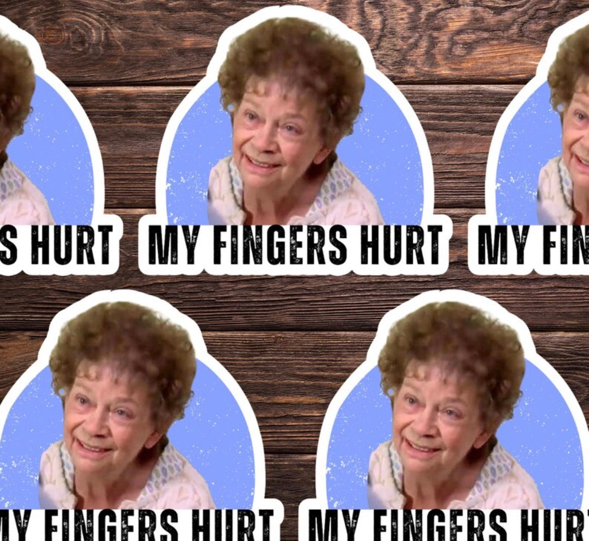 My Fingers Hurt Vinyl Sticker