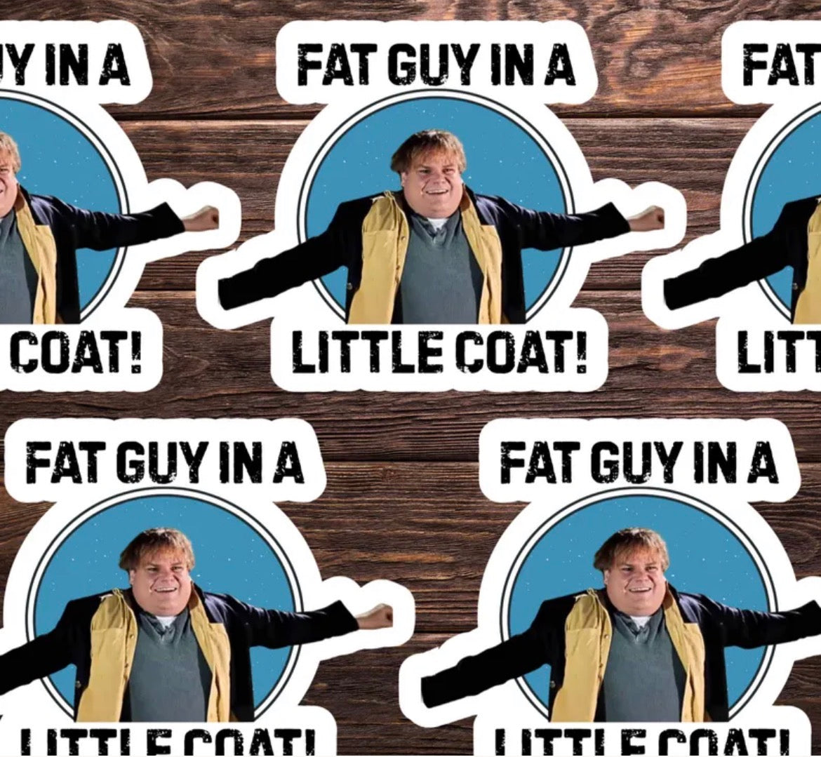 Fat Guy In A Little Coat Vinyl Sticker