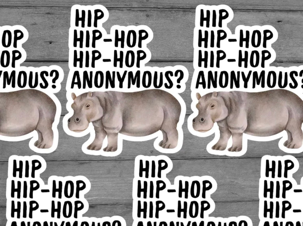 Hippo Vinyl Sticker