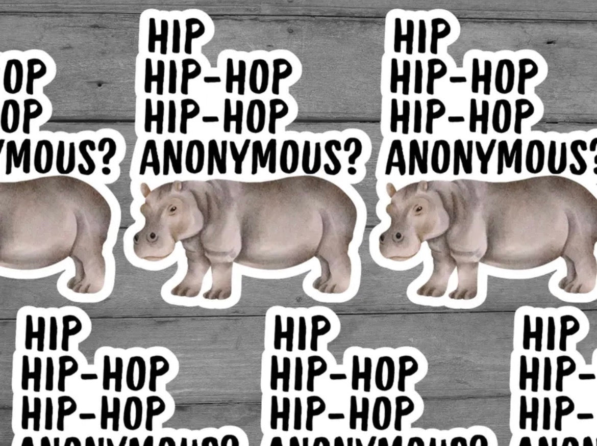 Hippo Vinyl Sticker
