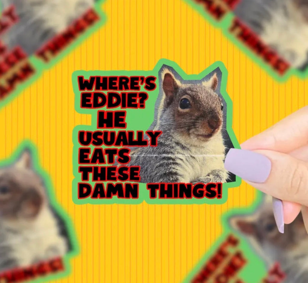 Where’s Eddie? Vinyl Sticker