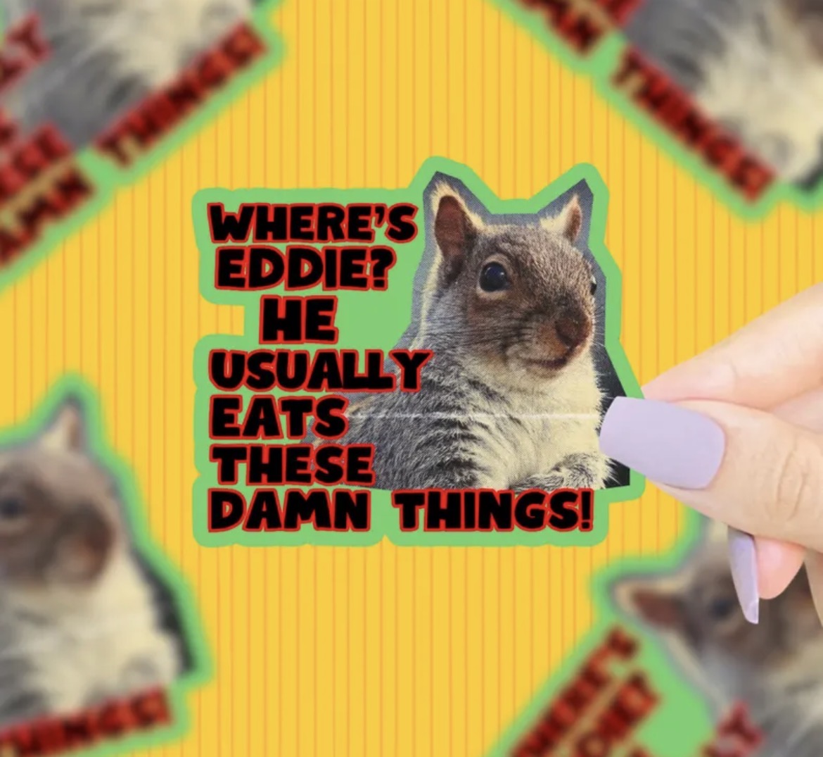 Where’s Eddie? Vinyl Sticker