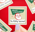 Merry Christmas Ya Filthy Animal Vinyl Sticker