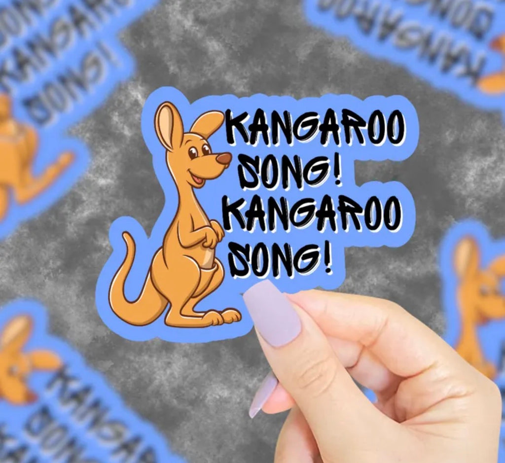 Kangaroo Song Vinyl Sticker