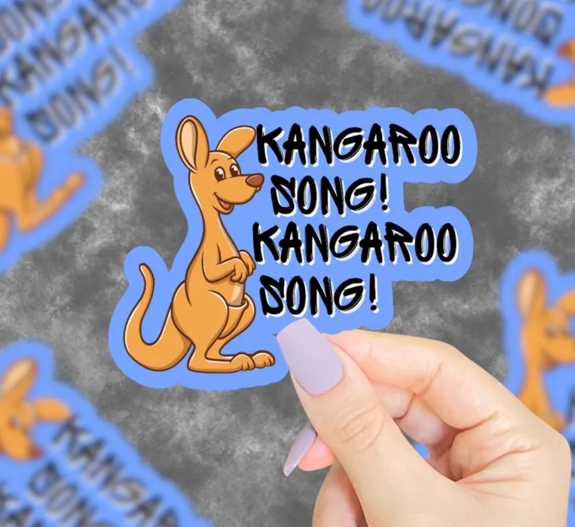 Kangaroo Song Vinyl Sticker