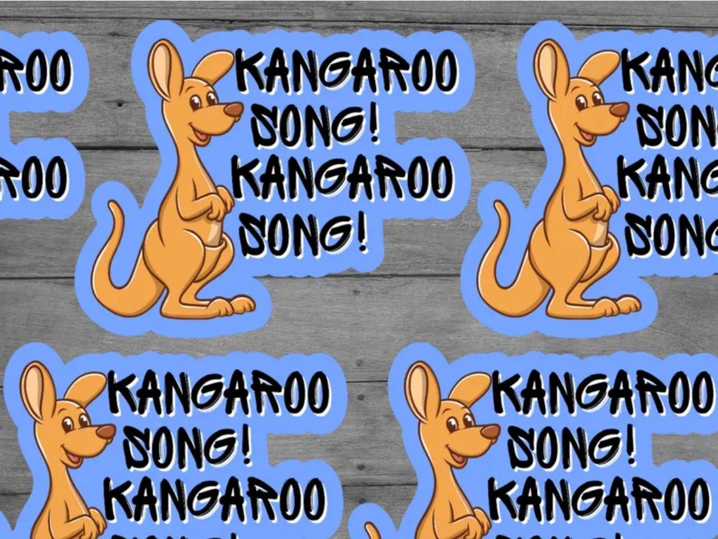 Kangaroo Song Vinyl Sticker