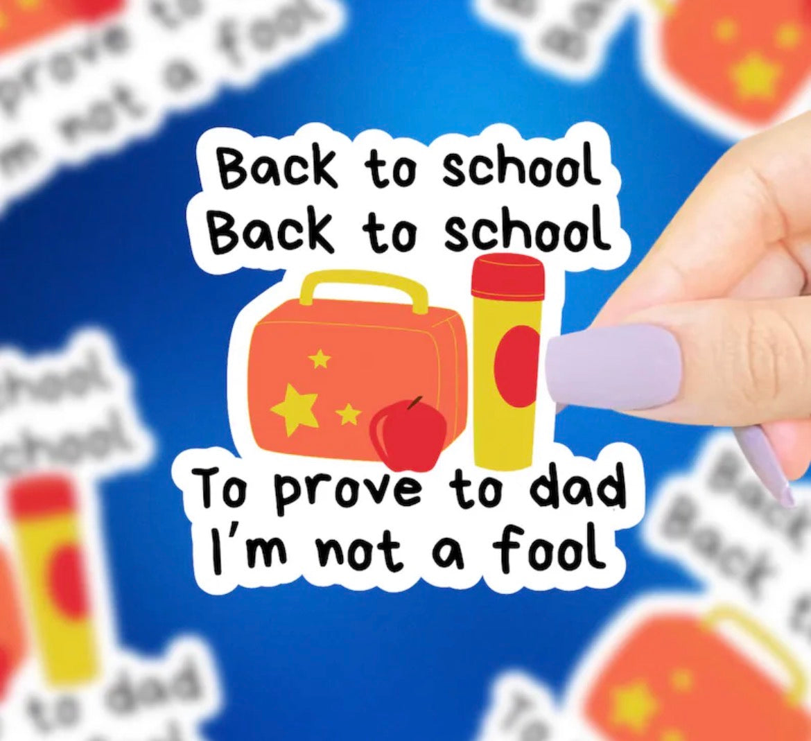 Back To School Vinyl Sticker