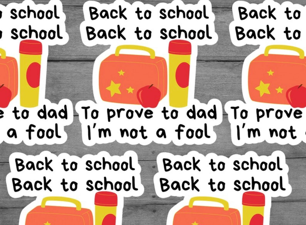 Back To School Vinyl Sticker