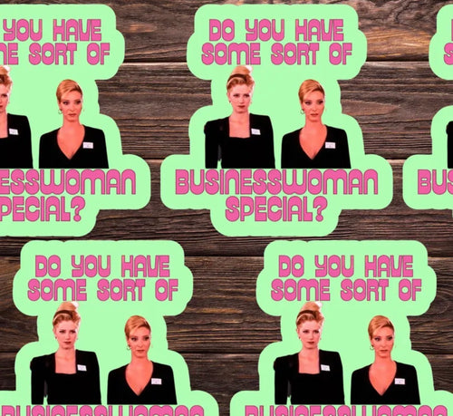 Businesswoman Special Vinyl Sticker