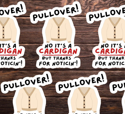 Cardigan Vinyl Sticker