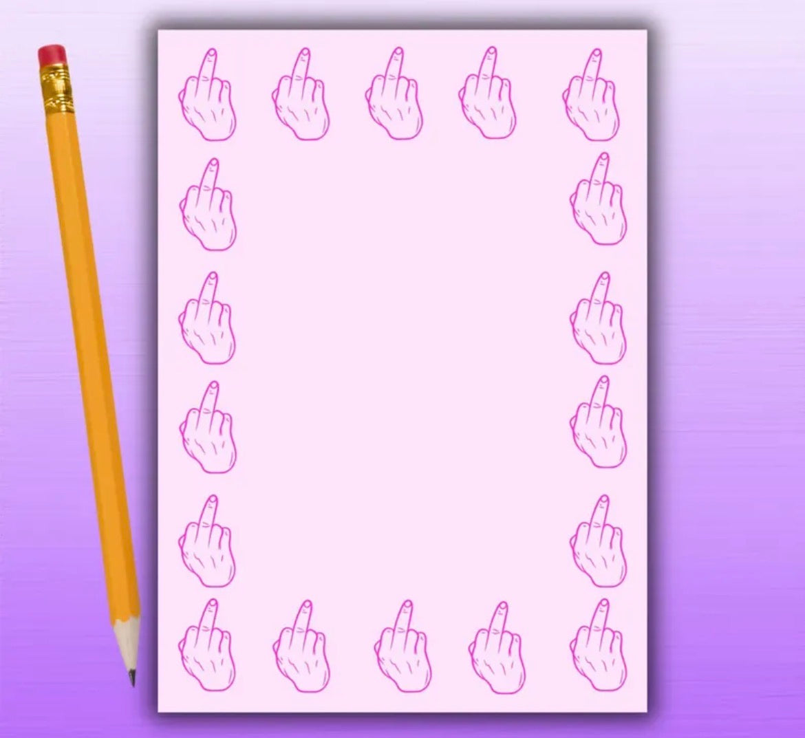 Middle Finger Notepad