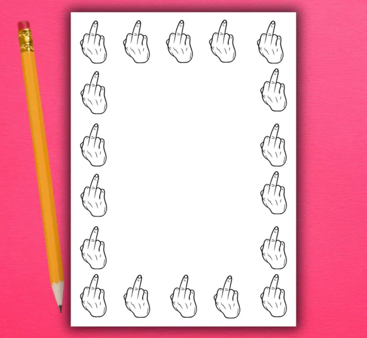 Middle Finger Notepad