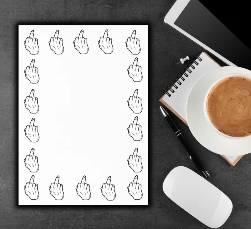 Middle Finger Notepad