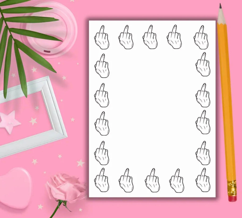 Middle Finger Notepad