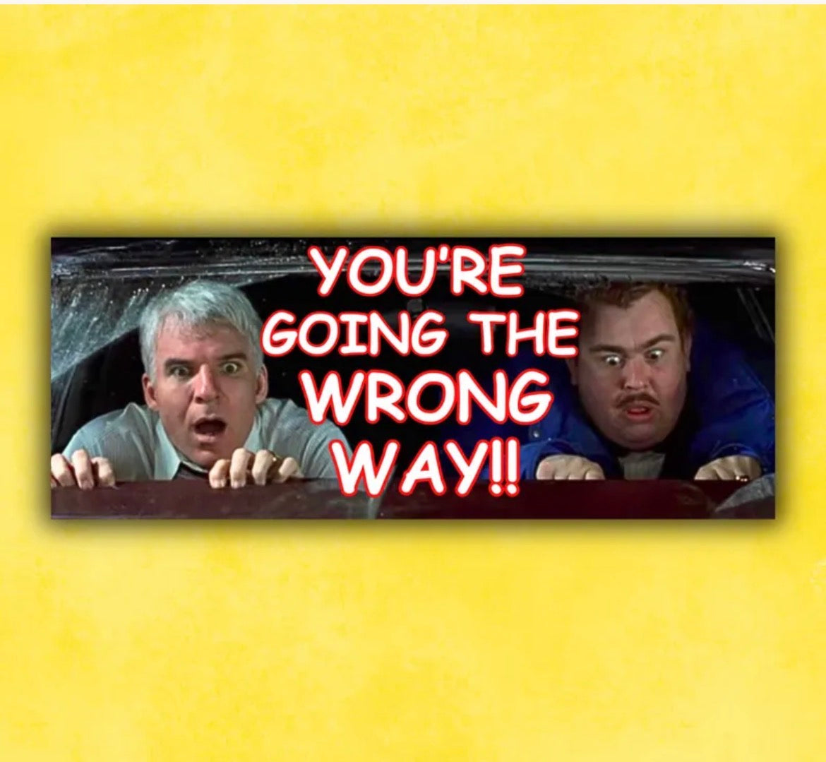 You’re Going The Wrong Way Bumper Sticker