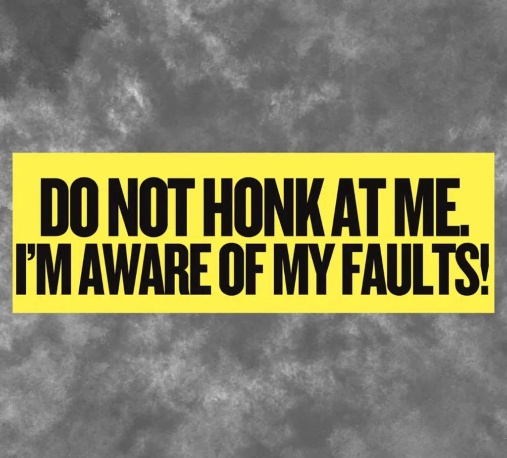 I’m Aware Of My Faults Bumper Sticker