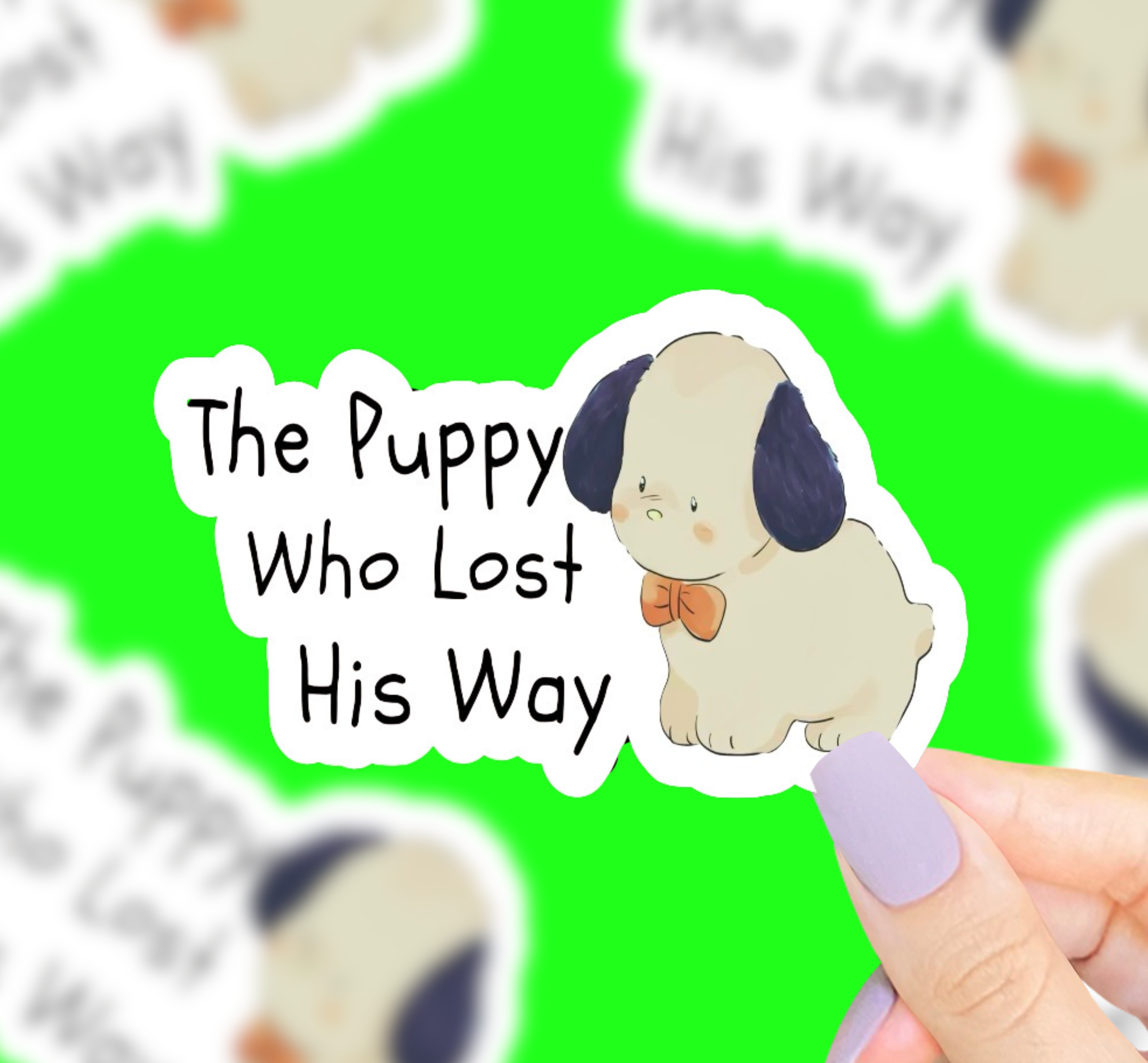 The Puppy Who Lost His Way Vinyl Sticker