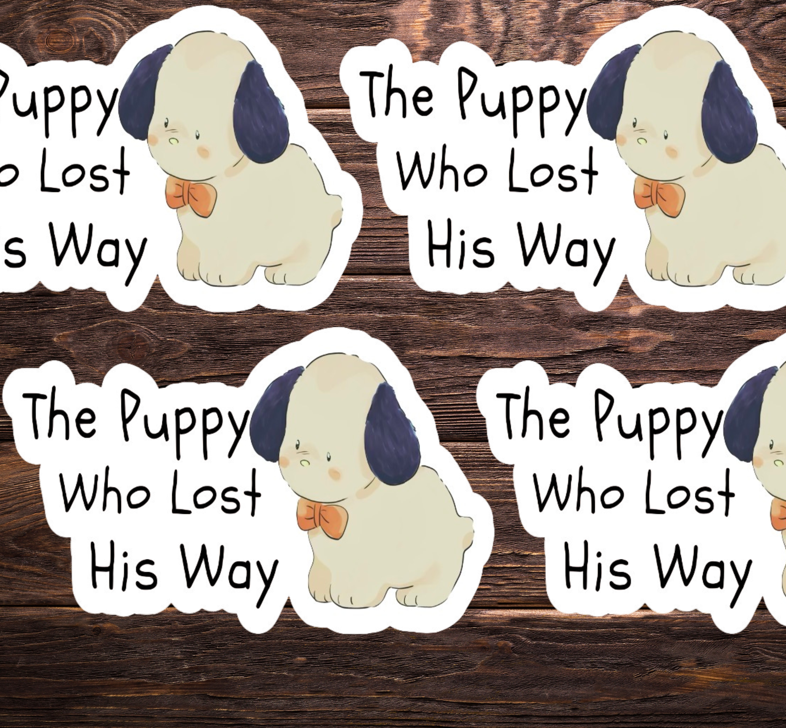 The Puppy Who Lost His Way Vinyl Sticker