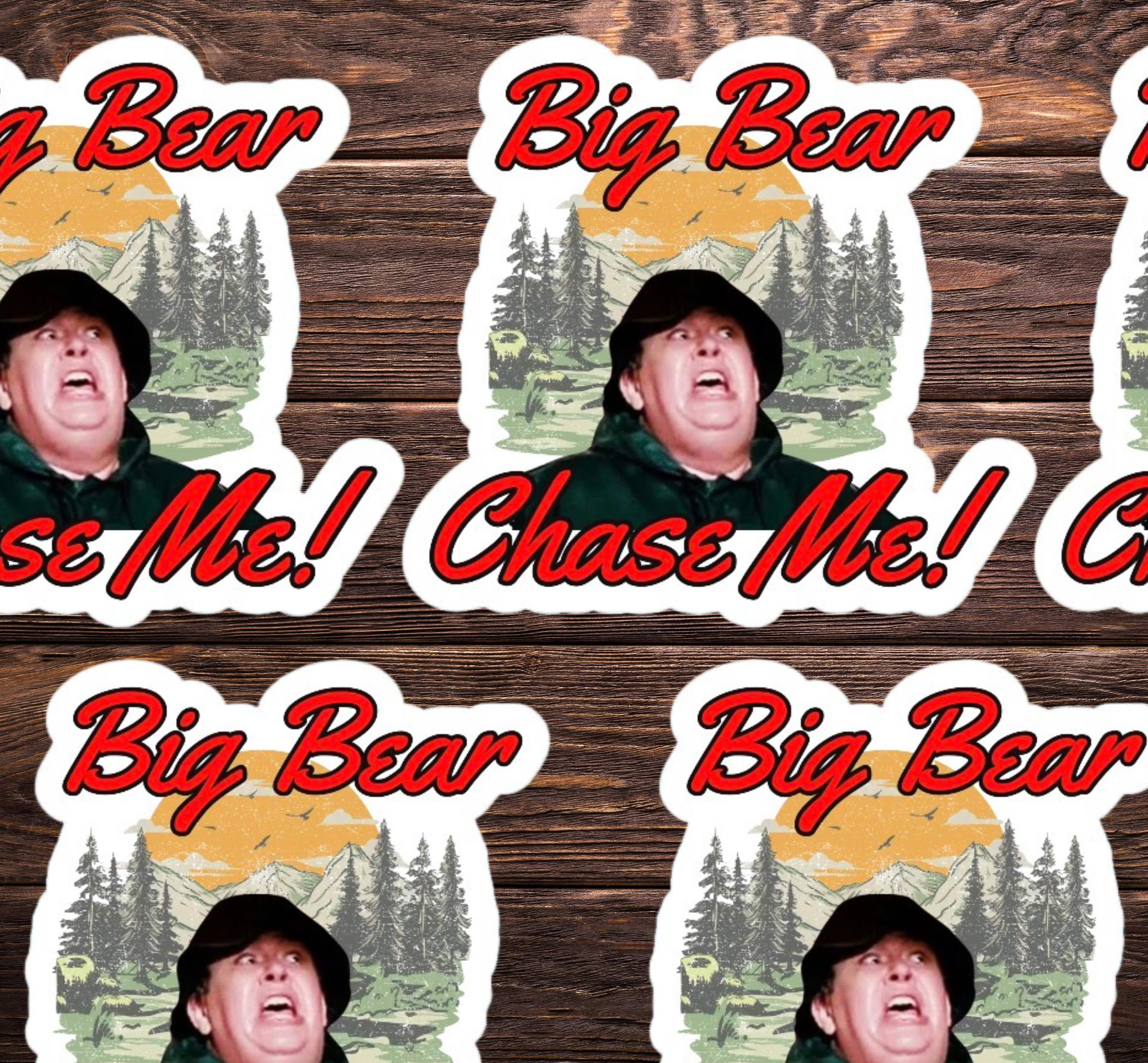 Big Bear Chase Me Vinyl Sticker